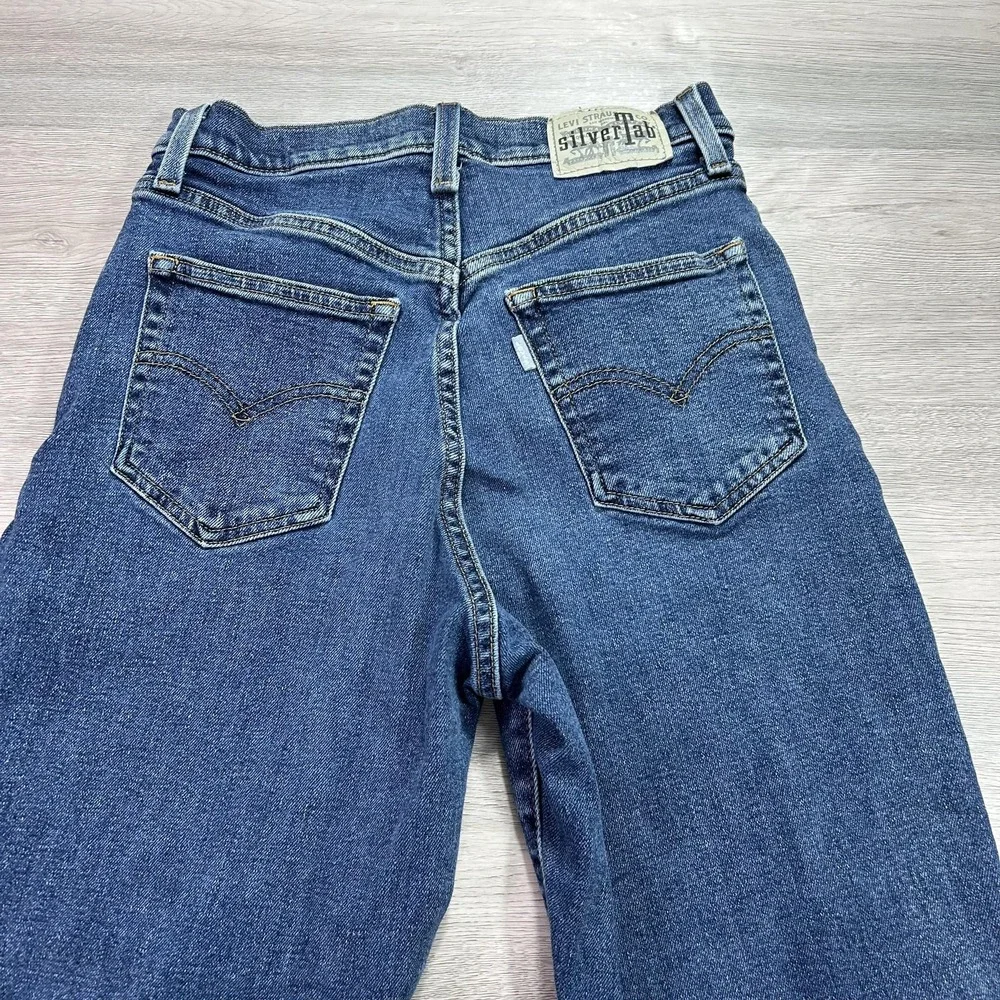 Levis SilverTab Mom Jean Jeans Womens 27x27 Blue High Rise Tapered Leg‎ Denim - Picture 4 of 15